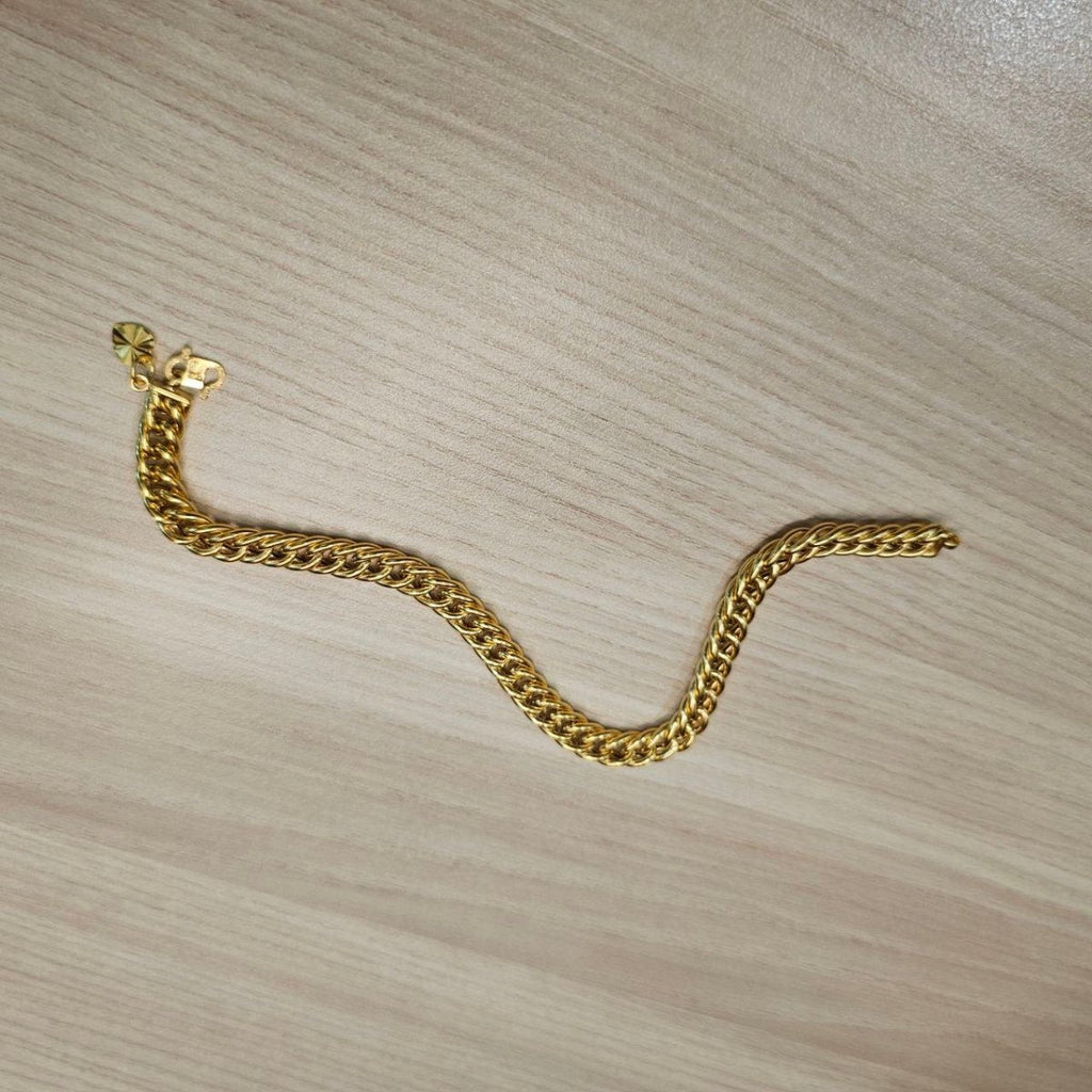 916 Gold Flat Spike Bracelet Unisex DesignBraceletsBest Gold Shop