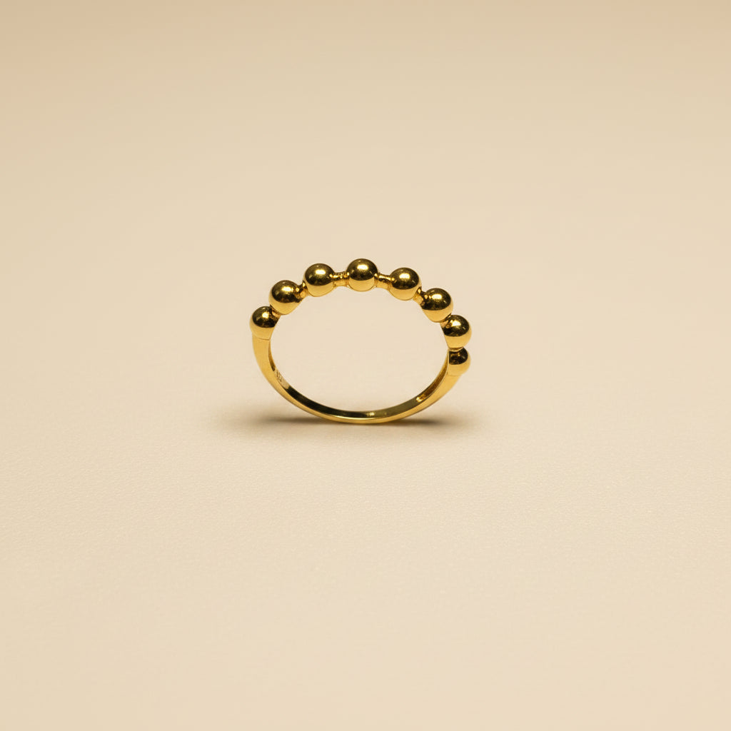916 gold half-bead ring front view