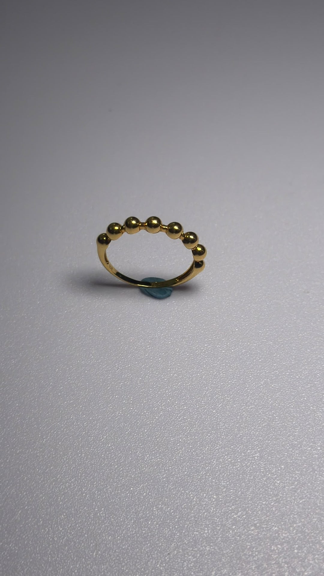 916 gold half-bead ring front view
