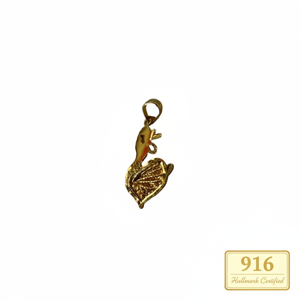 916 Gold Heart Deer Pendant | Symbol of Love GraceCharms & PendantsBest Gold Shop