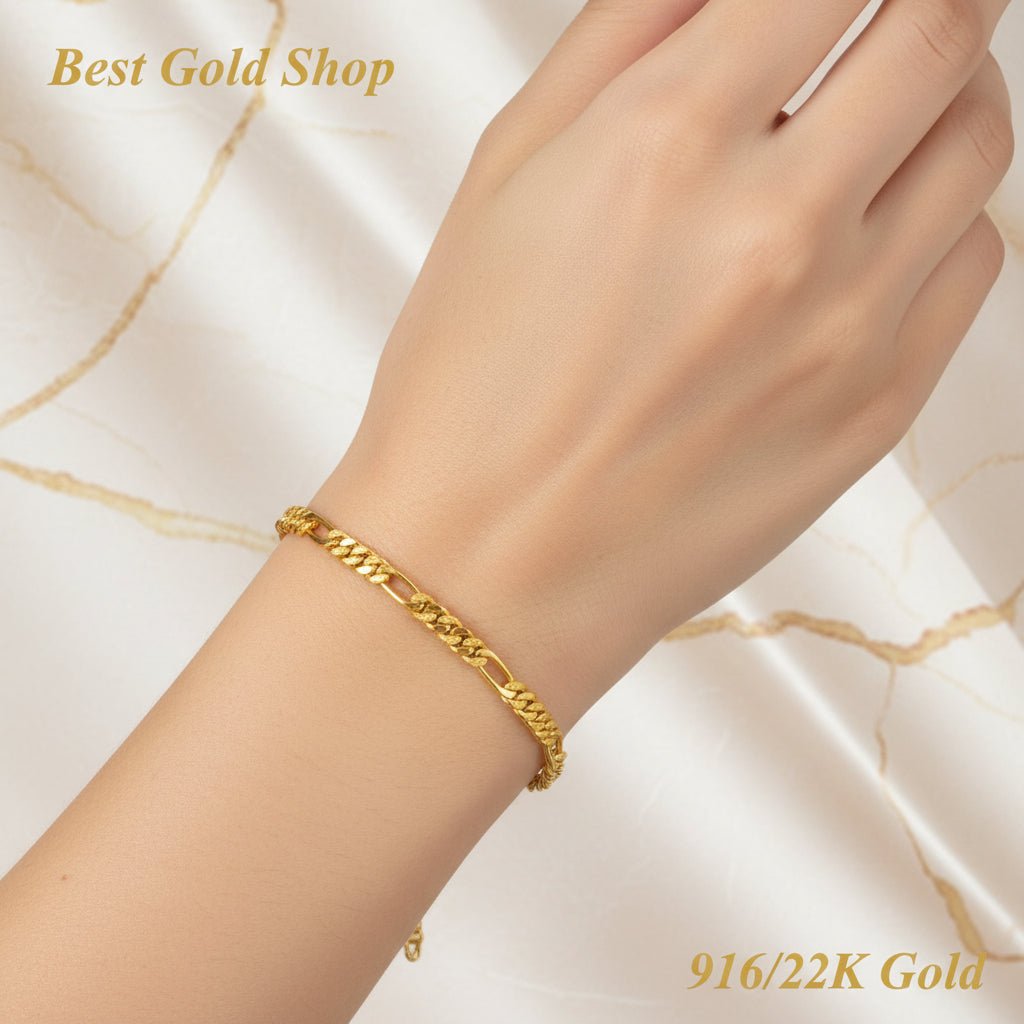 916 Gold (22K) Hollow Milo Gui Fei Bracelet for WomenBraceletsBest Gold Shop