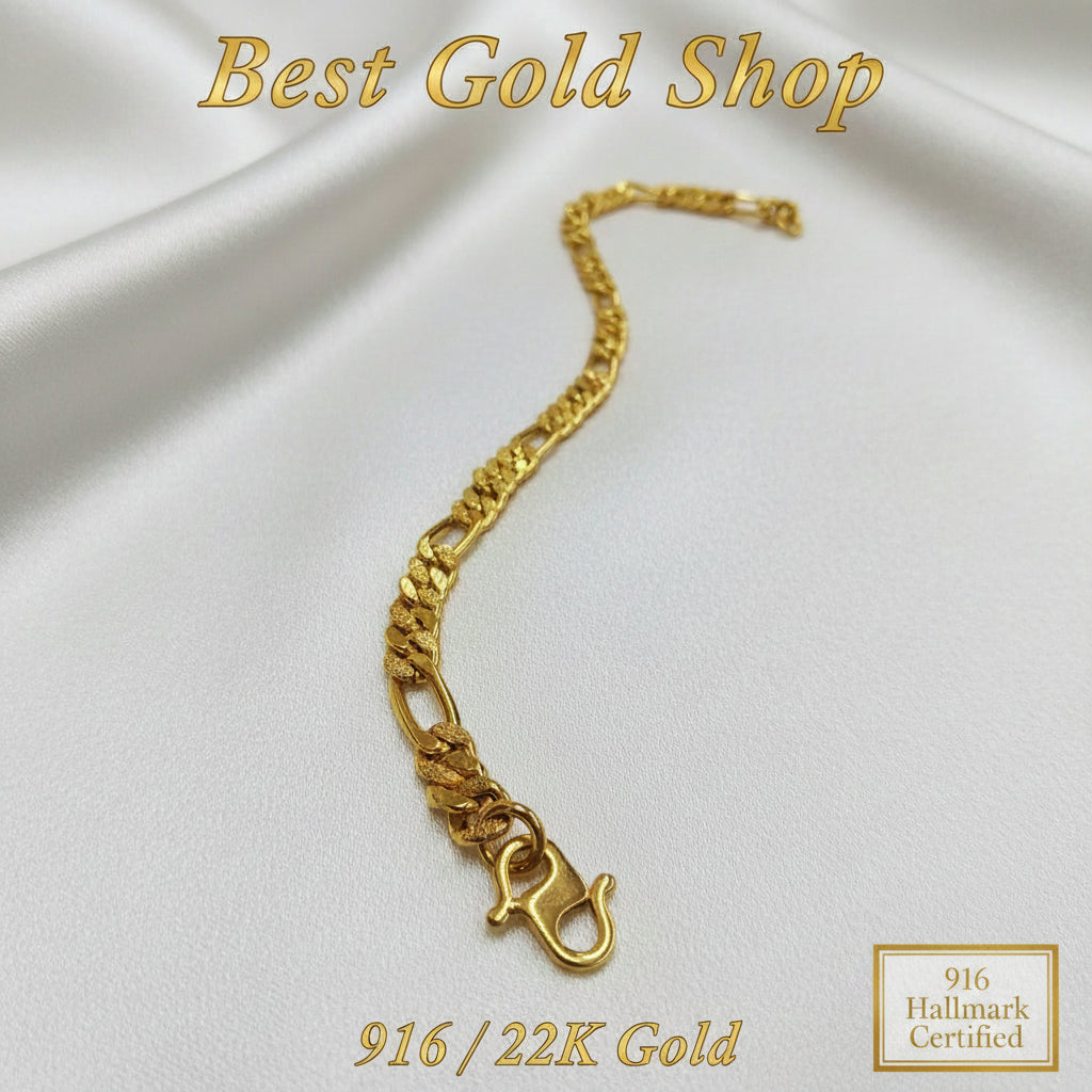 916 Gold (22K) Hollow Milo Gui Fei Bracelet for WomenBraceletsBest Gold Shop