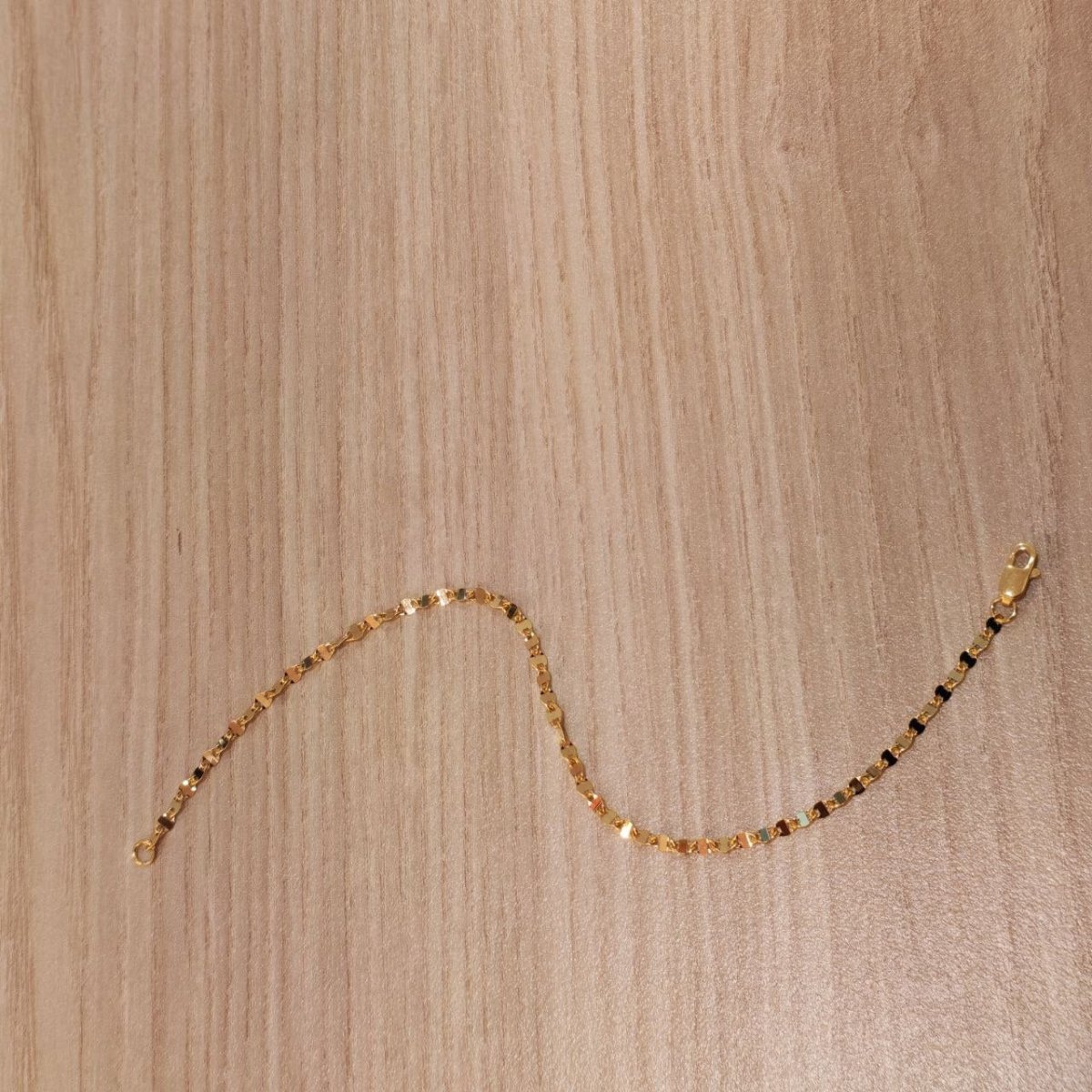 916 Gold Ingot Design Shiny Bracelet Slim and elegantBraceletsBest Gold Shop