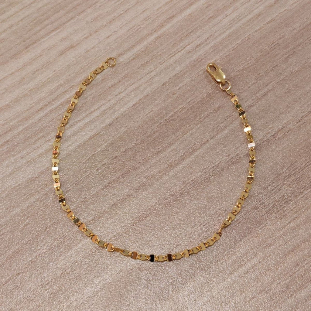 916 Gold Ingot Design Shiny Bracelet Slim and elegantBraceletsBest Gold Shop