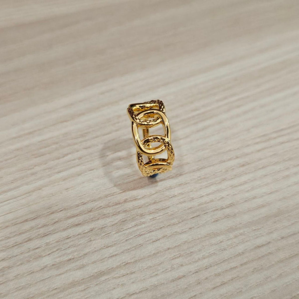 916 Gold Interlock Design Ring Latest Design and Feather LightRingsBest Gold Shop