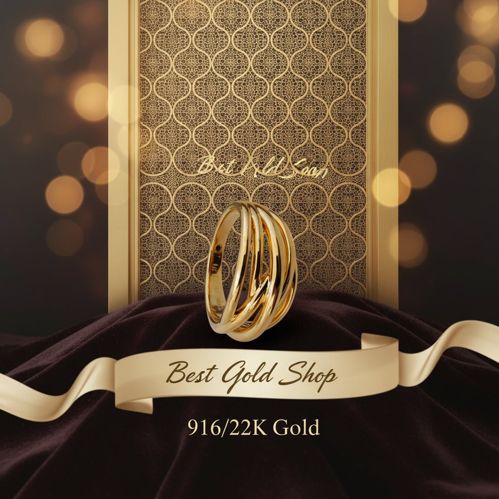916 Gold (22K) Layer Version 2 Elegant Lightweight Series Ring for WomenRingsBest Gold Shop