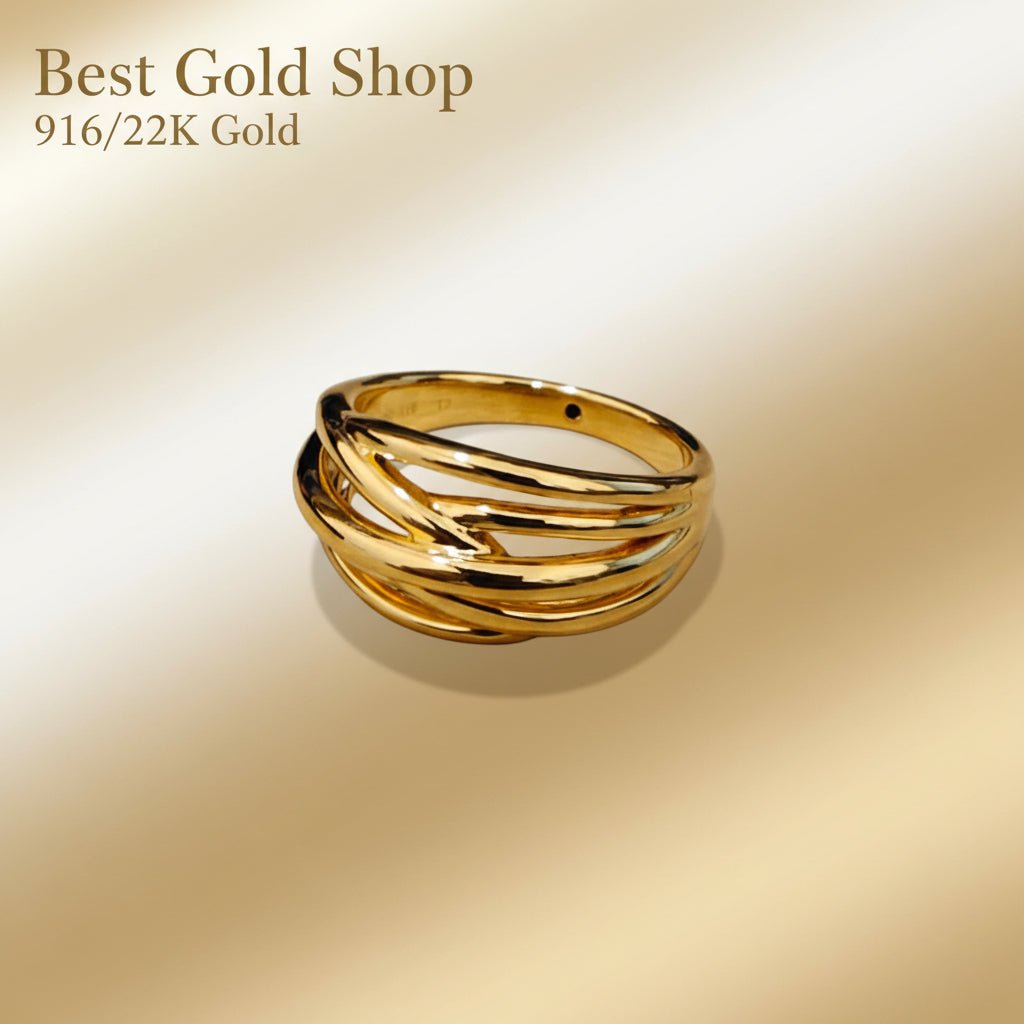 916 Gold (22K) Layer Version 2 Elegant Lightweight Series Ring for WomenRingsBest Gold Shop