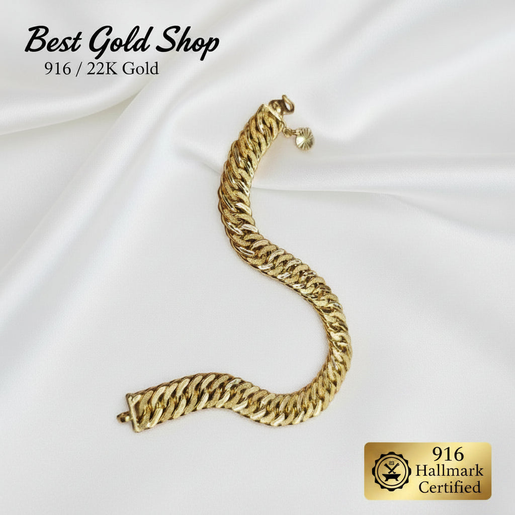 916 Gold Lipan Bracelet in 22K yellow gold – Best Gold Shop