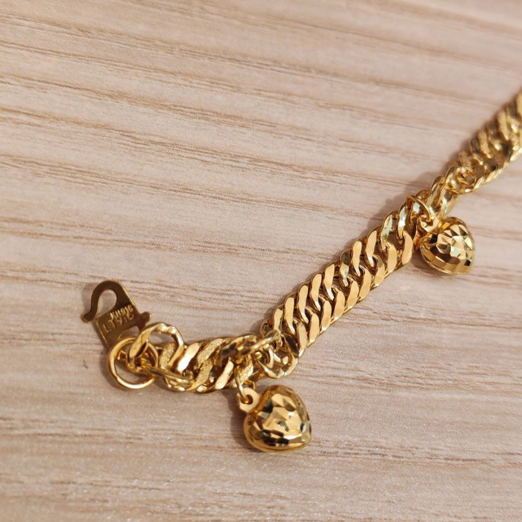 916 Gold Lipan Dangling Heart BraceletBraceletsBest Gold Shop