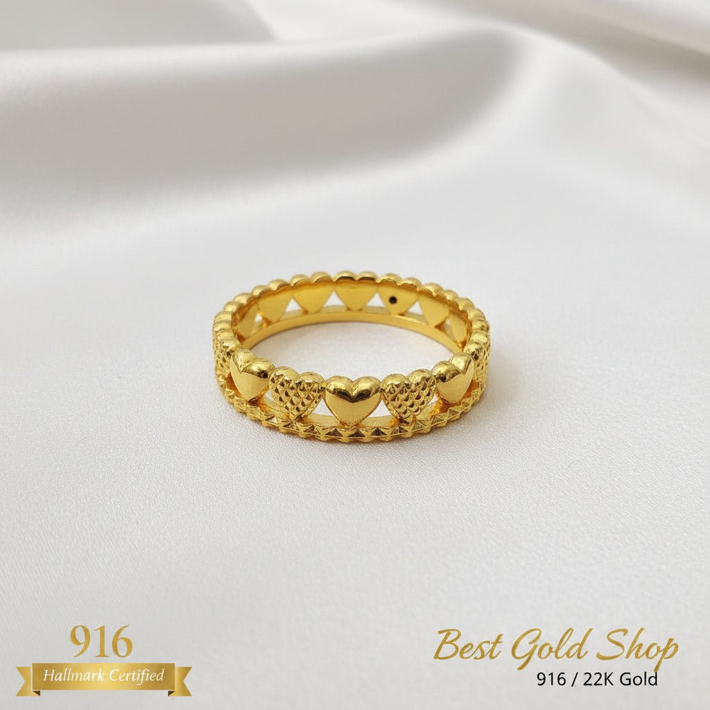 916 Gold Love Crown Ring New Design Feather LightRingsBest Gold Shop