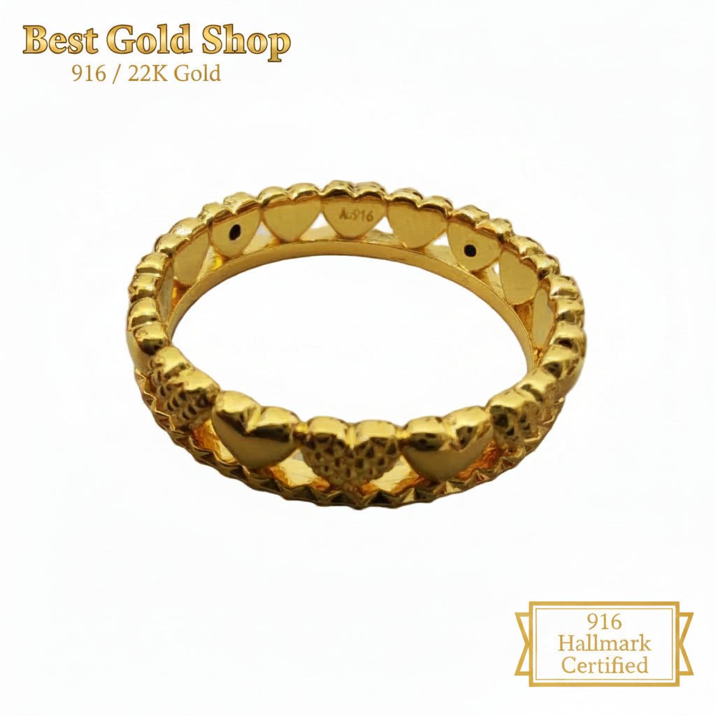 916 Gold Love Crown Ring New Design Feather LightRingsBest Gold Shop
