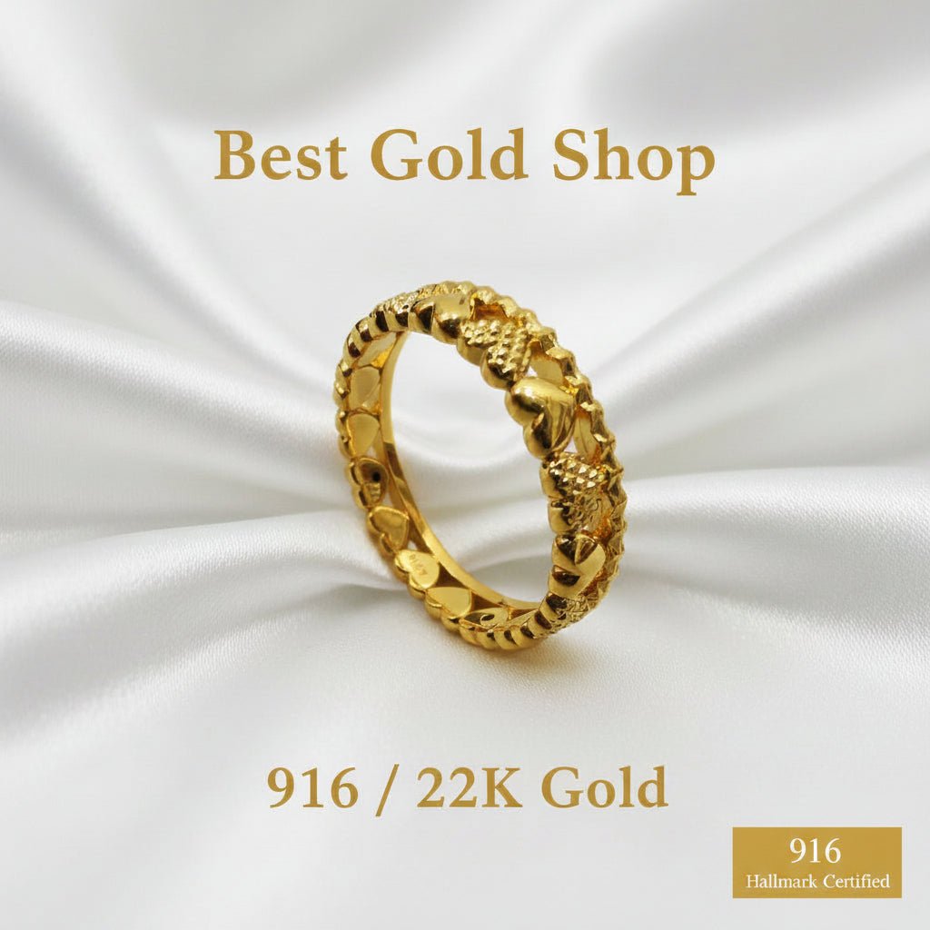 916 Gold Love Crown Ring New Design Feather LightRingsBest Gold Shop
