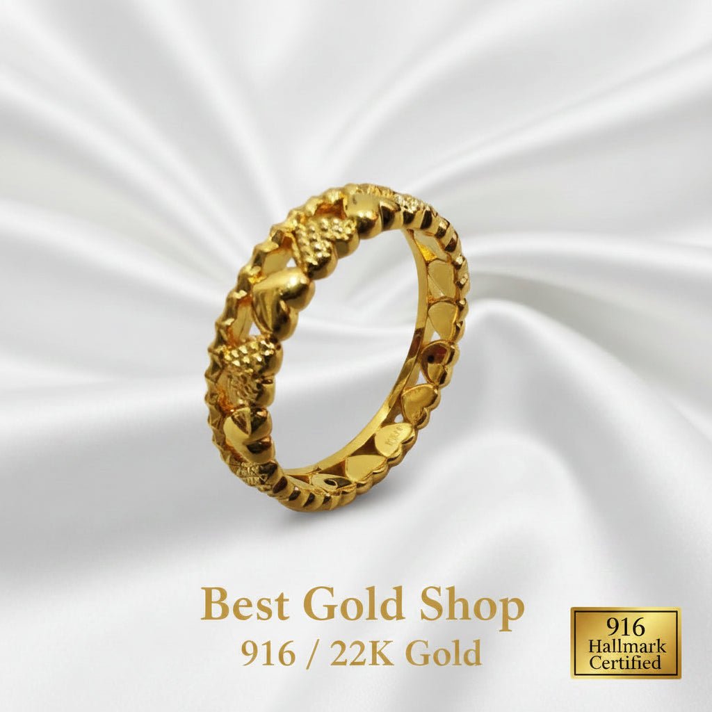 916 Gold Love Crown Ring New Design Feather LightRingsBest Gold Shop