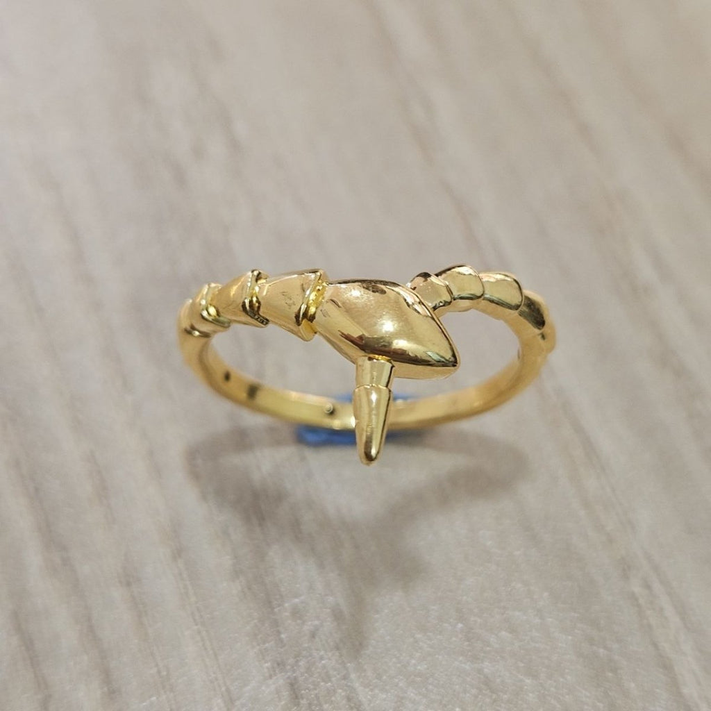 916 Gold Naga Snake Dragon Ring Feather LightRingsBest Gold Shop
