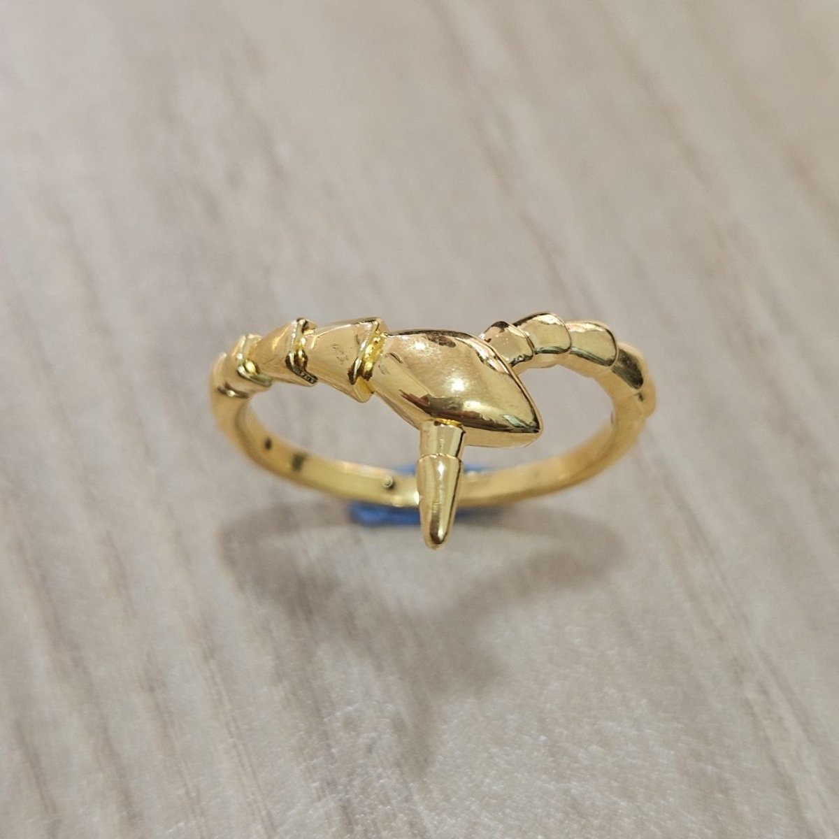 916 Gold Naga Snake Dragon Ring Feather LightRingsBest Gold Shop