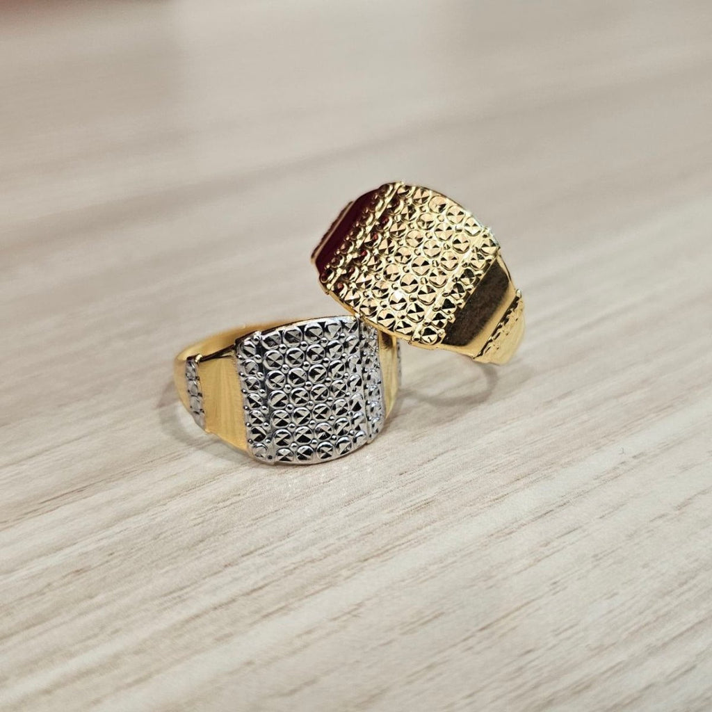 916 Gold Nuggets Ring Full Gold Feather LightRingsBest Gold Shop