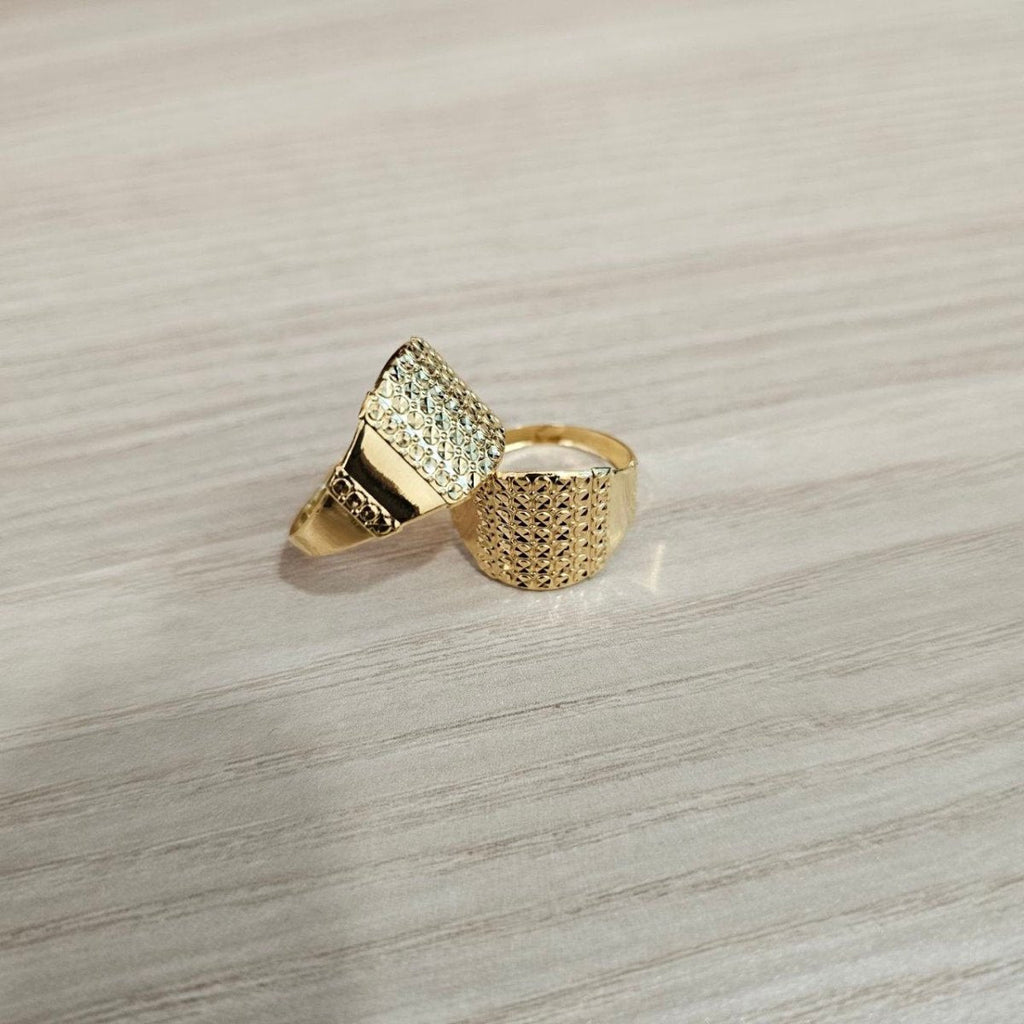 916 Gold Nuggets Ring Full Gold Feather LightRingsBest Gold Shop