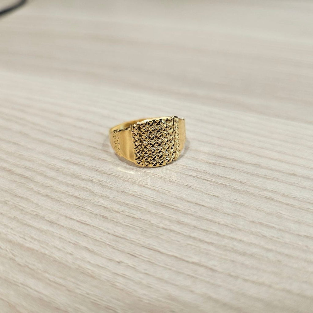916 Gold Nuggets Ring Full Gold Feather LightRingsBest Gold Shop