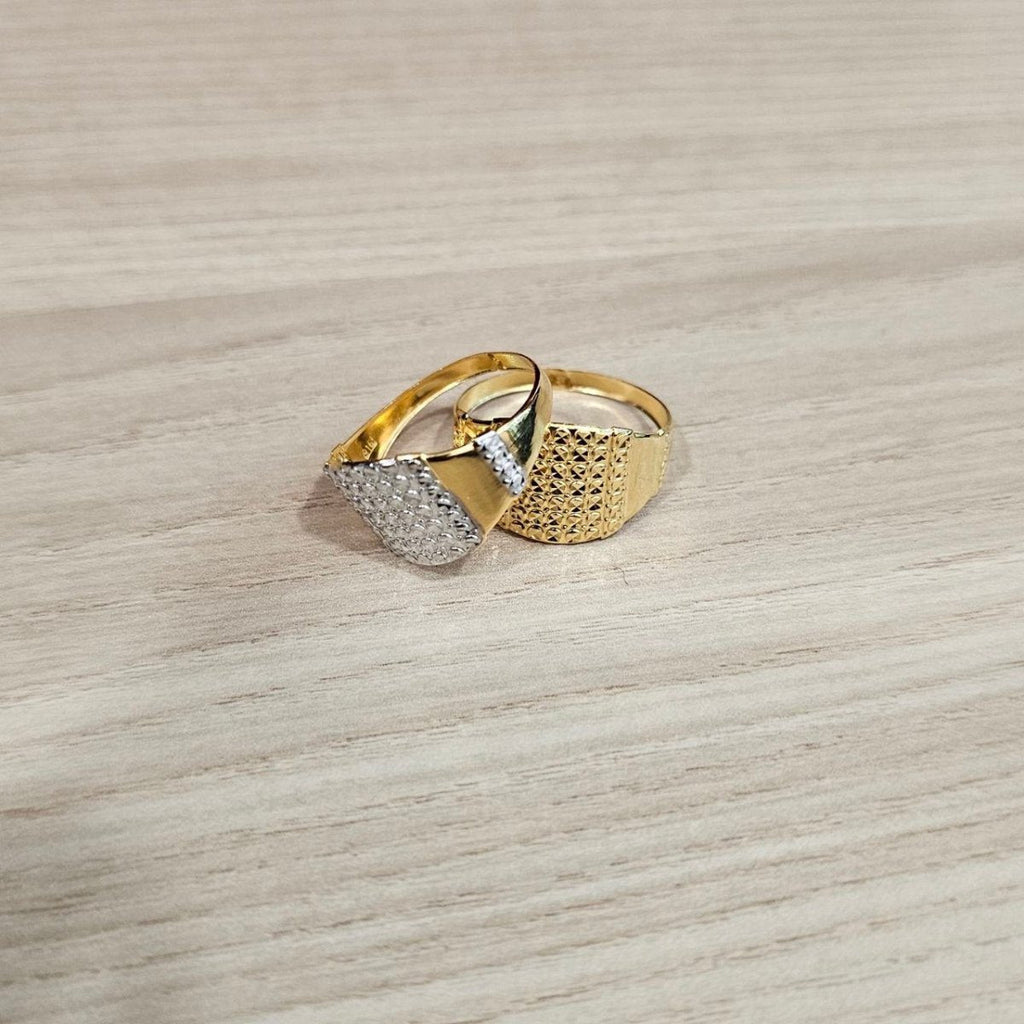 916 Gold Nuggets Ring Full Gold Feather LightRingsBest Gold Shop