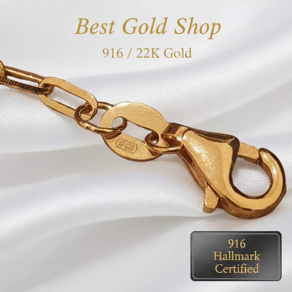 916 Gold Petal Link Bracelet | Elegant Floral-Inspired DesignBraceletsBest Gold Shop