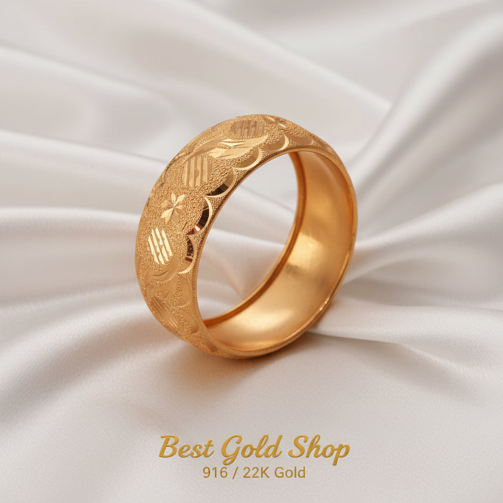 916 Gold Ring Hollow Design V8 New DesginRingsBest Gold Shop