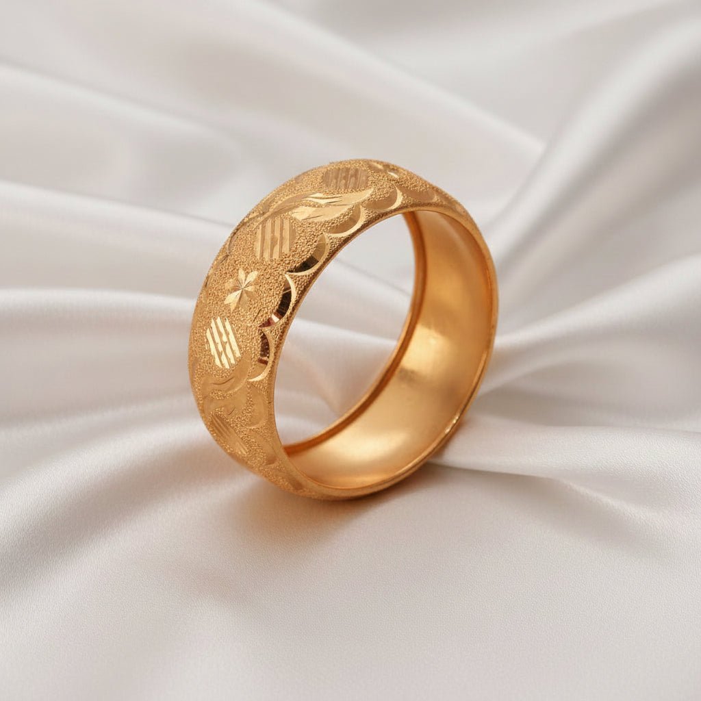 916 Gold Ring Hollow Design V8 New DesginRingsBest Gold Shop