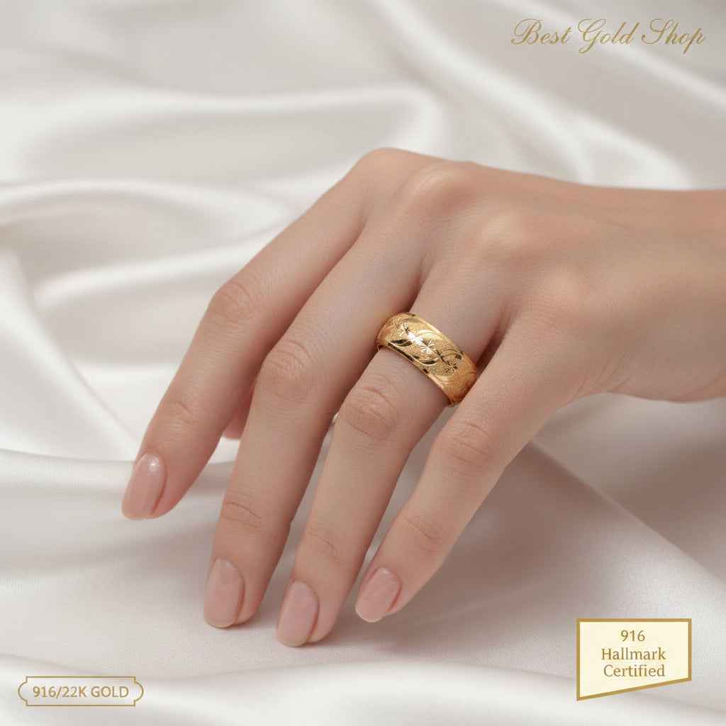 916 Gold Ring Hollow Design V9 New DesginRingsBest Gold Shop