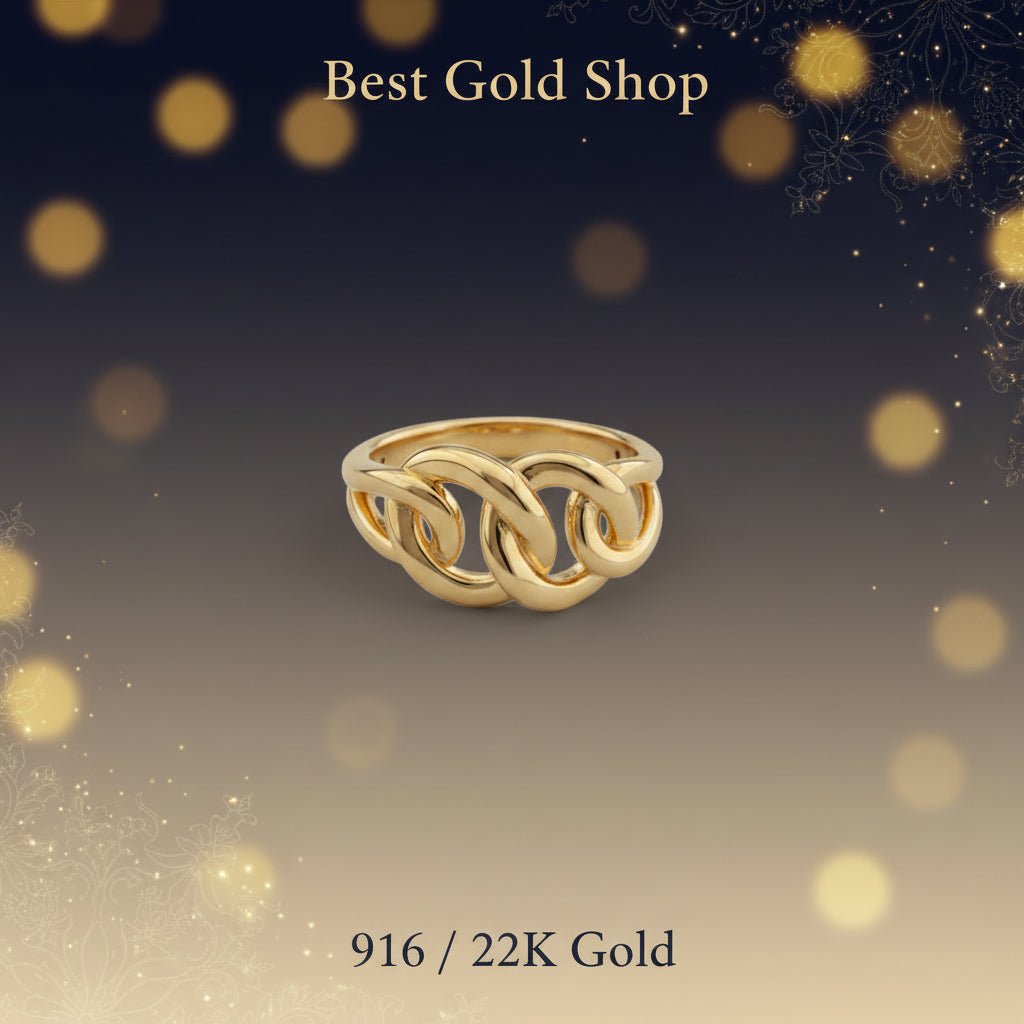 916 Gold Ring Papan Design New and light Design - 22k gold 22k gold ring - Best Gold Shop