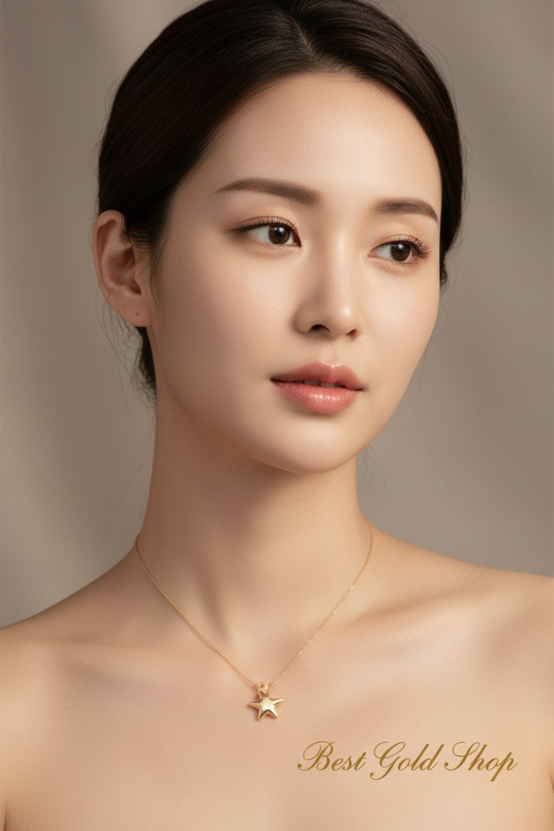 916 Gold Shiny Star Pendant - 22k gold 22k gold pendant 916 gold Charms & Pendants