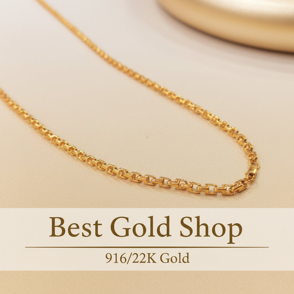 916 Gold Shiny Wan Zi Necklace – Evergreen DesignNecklacesBest Gold Shop