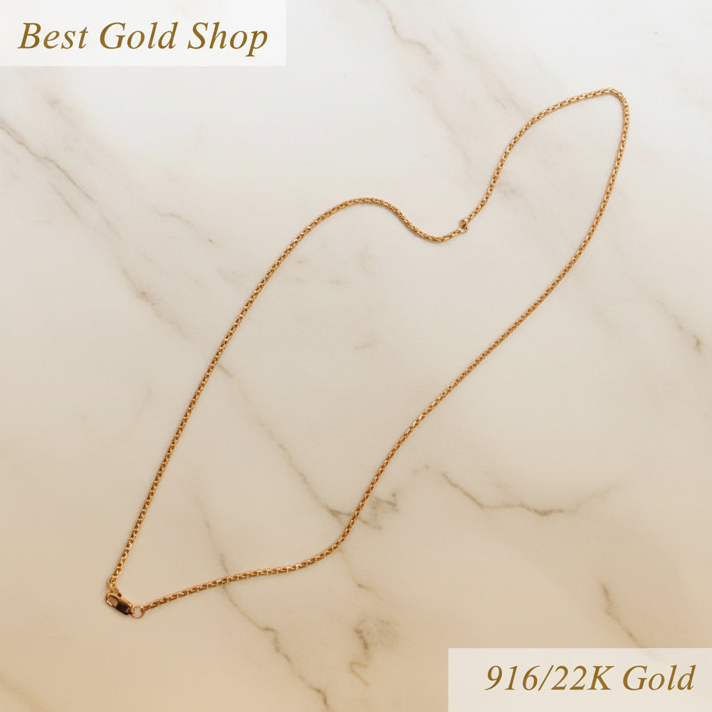 916 Gold Shiny Wan Zi Necklace – Evergreen DesignNecklacesBest Gold Shop