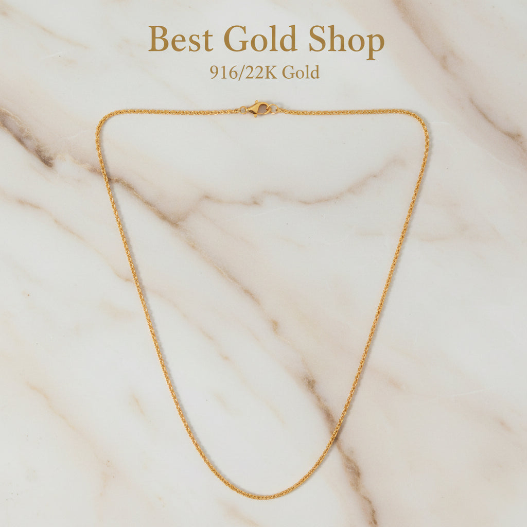 916 Gold Shiny Wan Zi Necklace – Evergreen DesignNecklacesBest Gold Shop