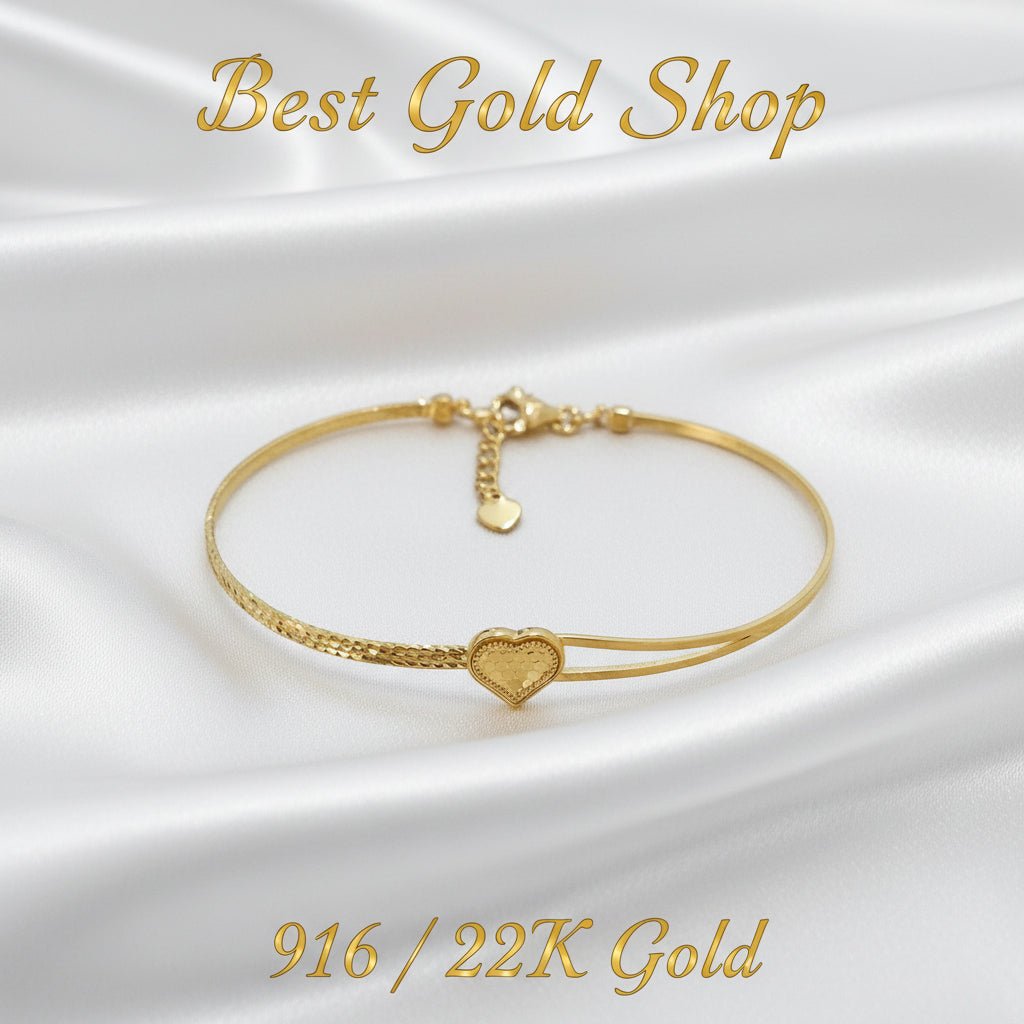 916 Gold Slim Bangle Light WeightBraceletsBest Gold Shop
