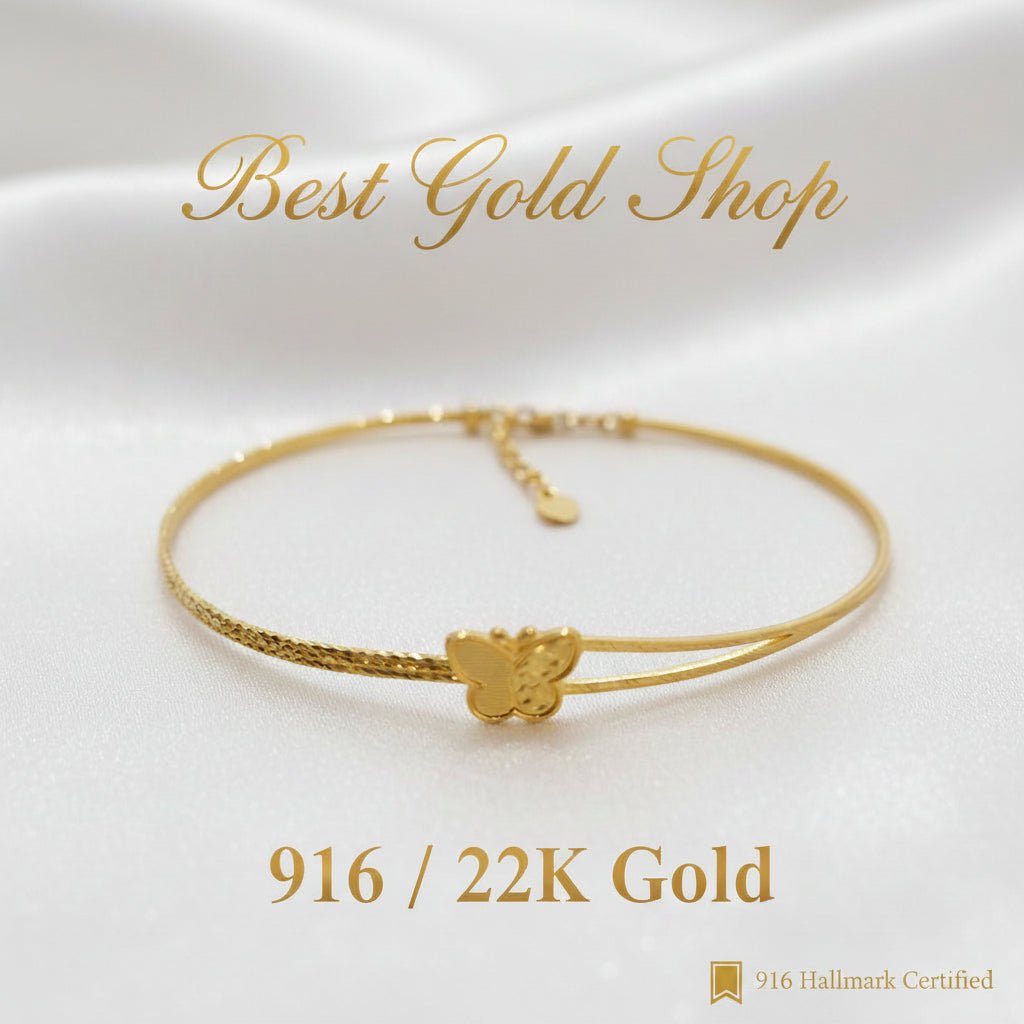916 Gold Slim Bangle Light WeightBraceletsBest Gold Shop