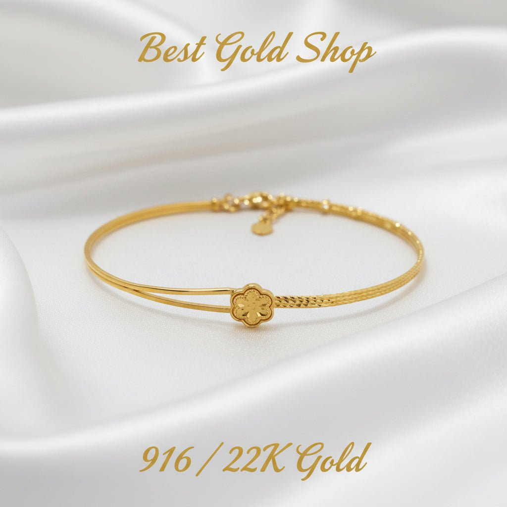 916 Gold Slim Bangle Light WeightBraceletsBest Gold Shop