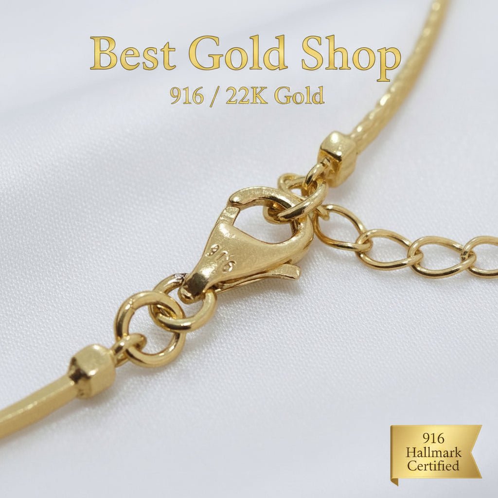 916 Gold Slim Bangle Light WeightBraceletsBest Gold Shop