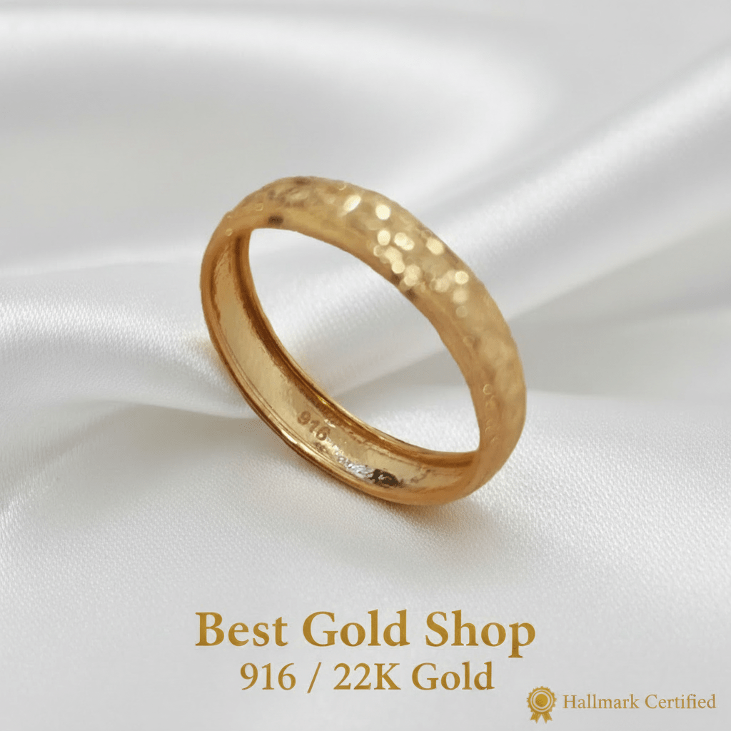 916 Gold Slim Hollow Ring V7 new stockRingsBest Gold Shop