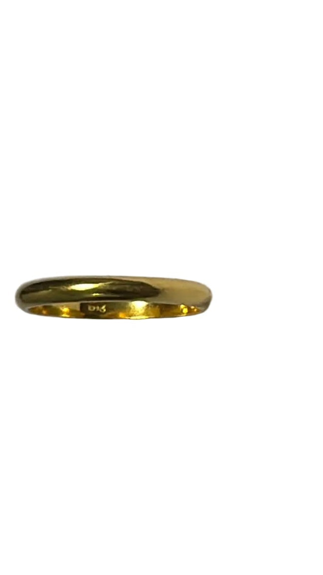 916 Gold Polished Solid Band — 3.68g, Size 21