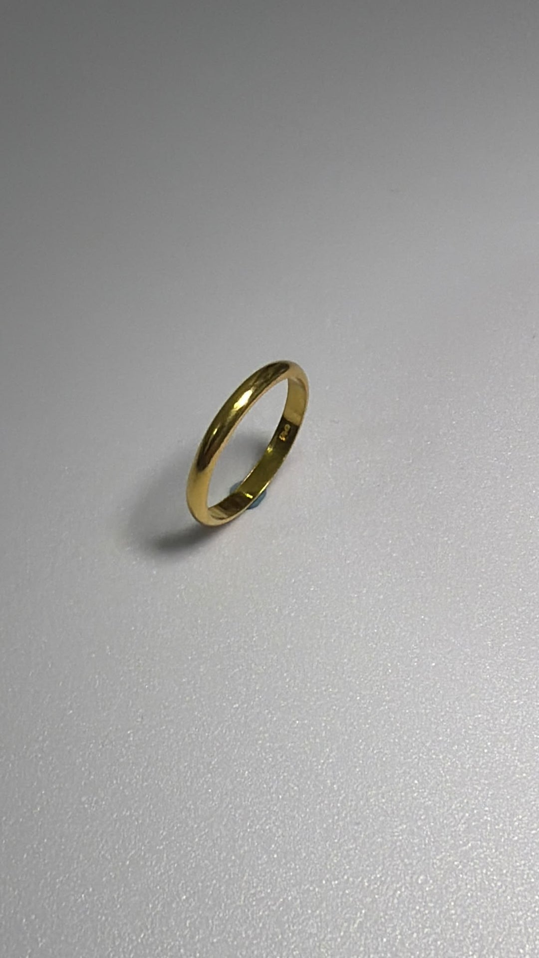 916 Gold Polished Solid Band — 3.68g, Size 21