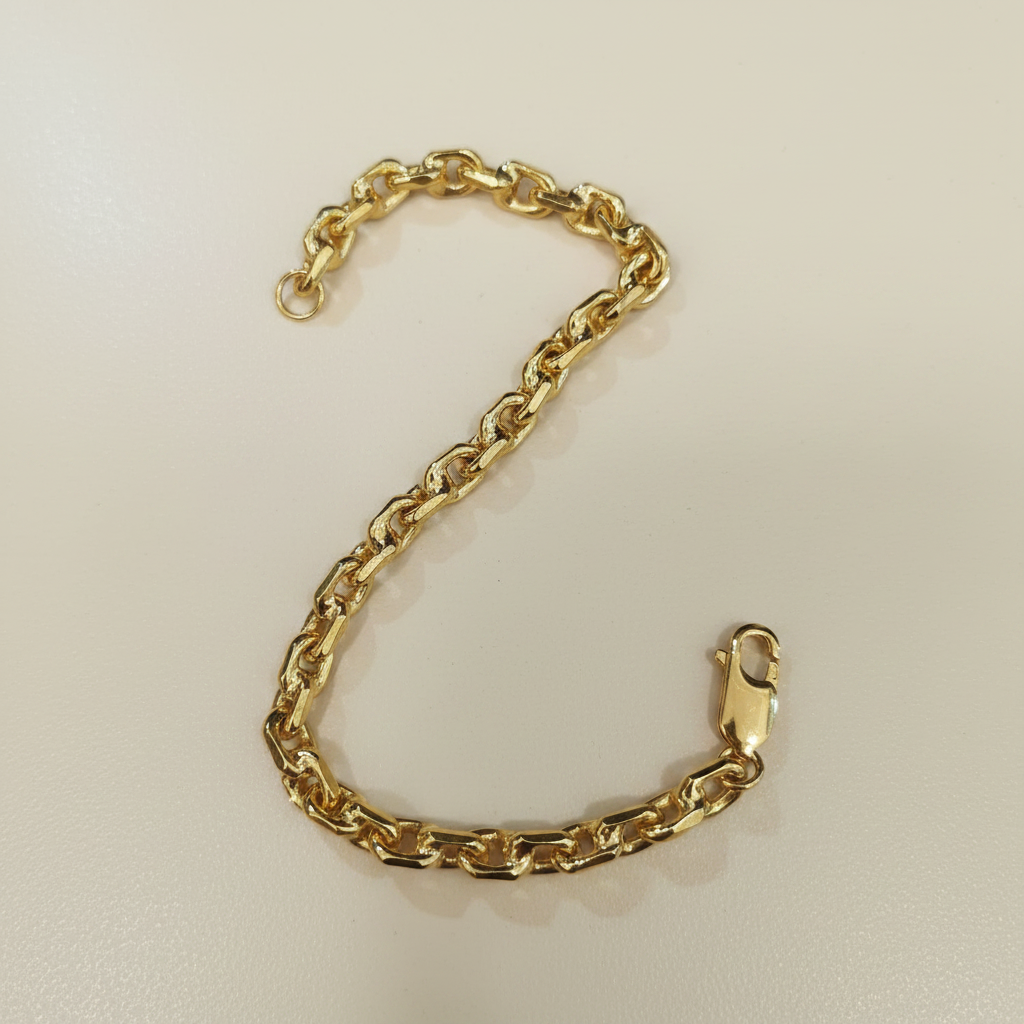 916 Gold Solid Wanzi Bracelet | Heavyweight 22K Gold Design