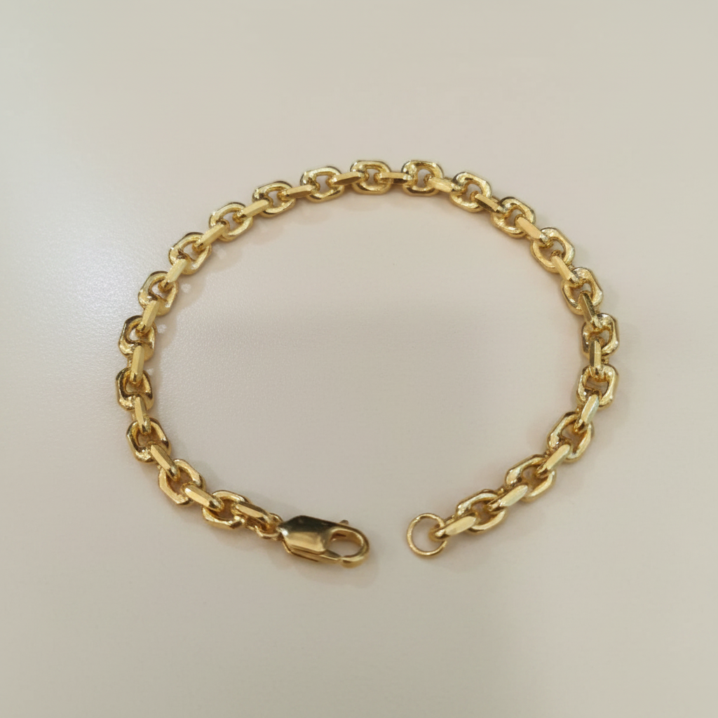 916 Gold Solid Wanzi Bracelet | Heavyweight 22K Gold Design
