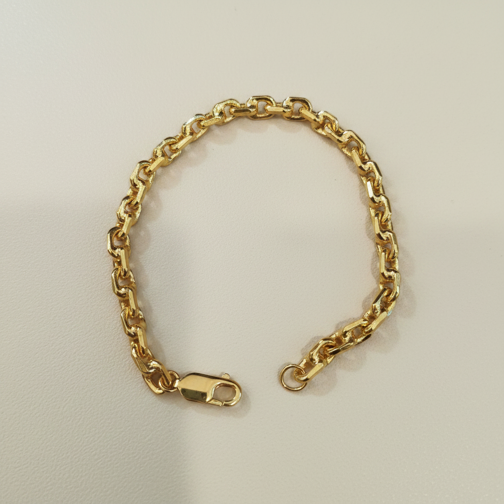 916 Gold Solid Wanzi Bracelet | Heavyweight 22K Gold Design