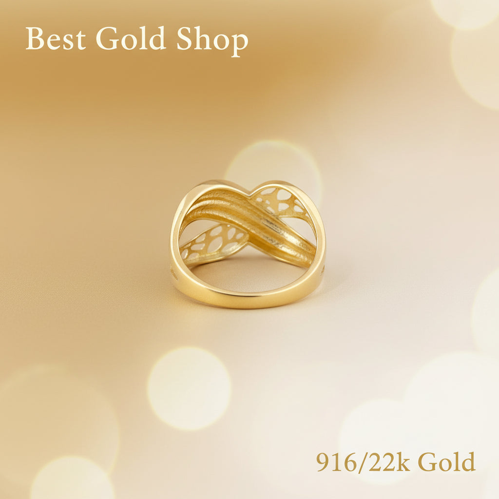916 Gold (22K) Statement Collection Artistic Designer Series Ring for WomenRingsBest Gold Shop