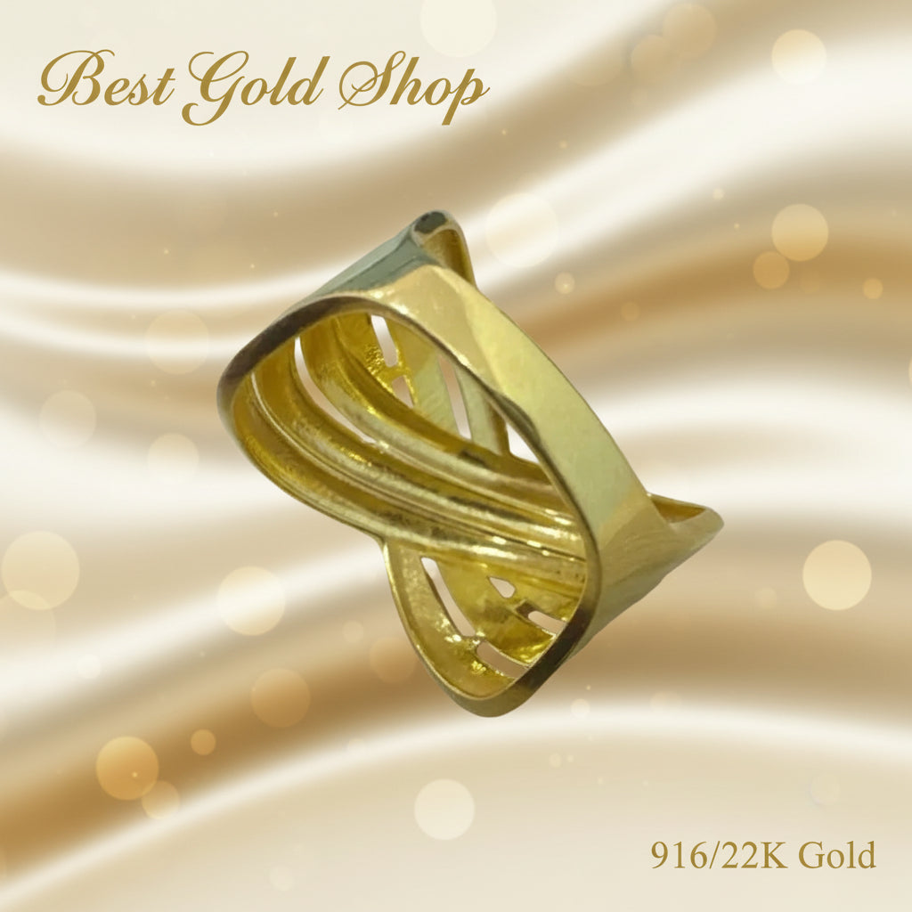 916 Gold (22K) Statement Collection Artistic Designer Series Ring for WomenRingsBest Gold Shop