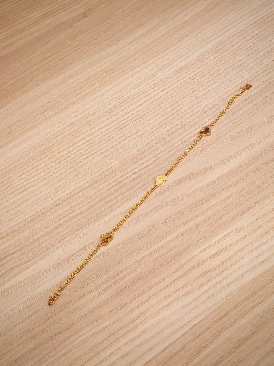 916 Gold Sunflower Love Bracelet extension chain