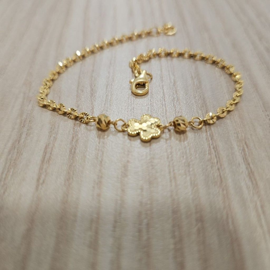 916 Gold Sunflower with Design BraceletBraceletsBest Gold Shop