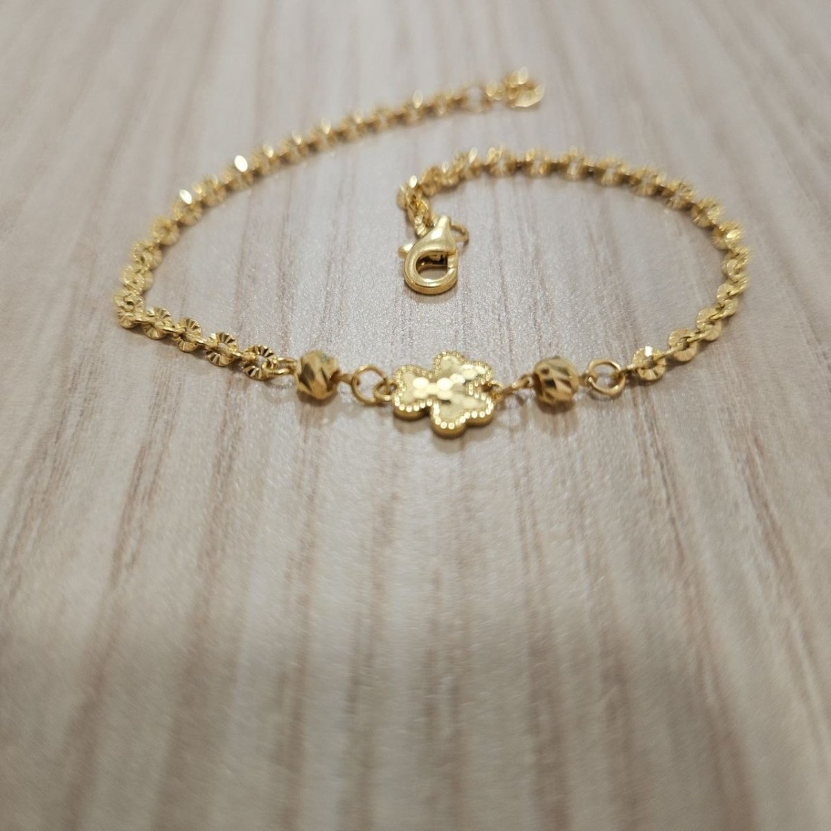 916 Gold Sunflower with Design BraceletBraceletsBest Gold Shop