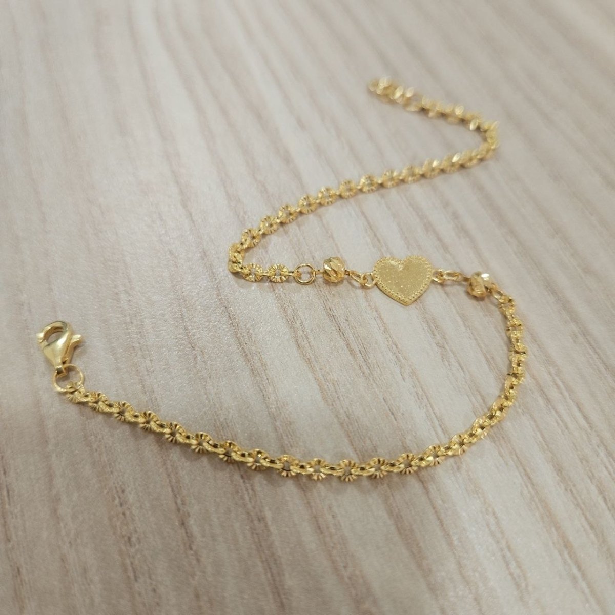 916 Gold Sunflower with Design BraceletBraceletsBest Gold Shop