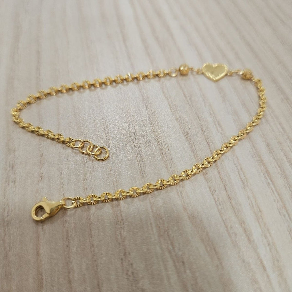 916 Gold Sunflower with Design BraceletBraceletsBest Gold Shop