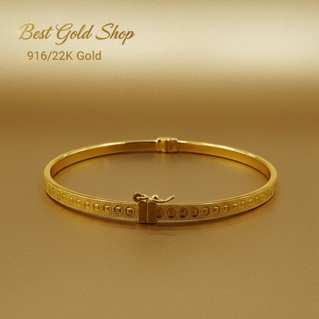 916 Gold Vintage Coin Bangle – Chinese New Year Must HaveBraceletsBest Gold Shop